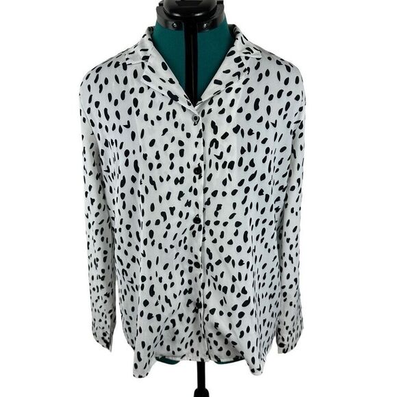 Amazon black polka dot blouse - Picture 1 of 8